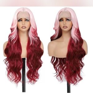 Red and Pink Ombre WIG HIGH QUALITY SYNTEHTIC PERFECT FOR COSPLAY BRAND NEW